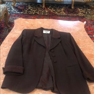 Brown KASPER ASL PETITE BLAZER SIZE 10P